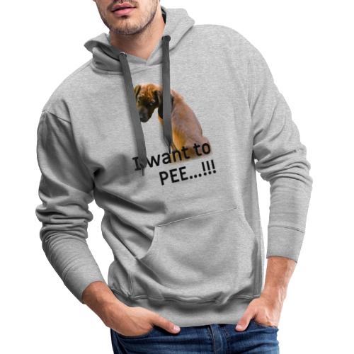 I want to pee - Bluza męska Premium z kapturem