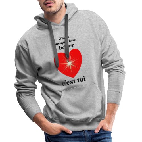 Coeur brillant ...amoureux ou inspiré FC - Sweat-shirt à capuche Premium pour hommes