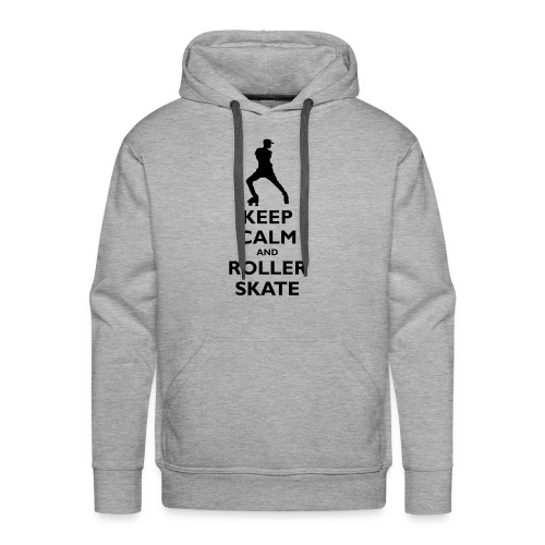 keep calm and roller skate - dip - Sweat-shirt à capuche Premium Homme