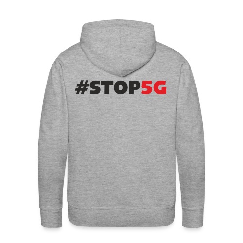 Stop5G linea logo - Felpa con cappuccio premium da uomo