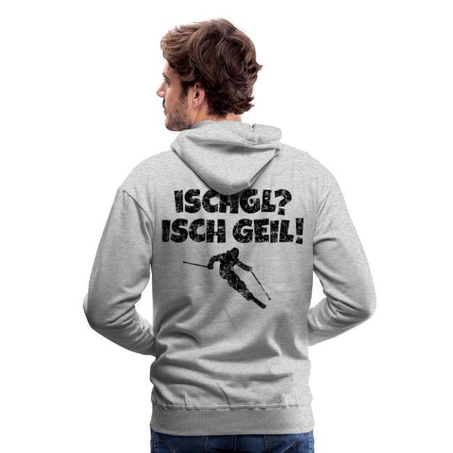 Ischgl Ischgeil (Vintage Schwarz) Ski Skifahrer