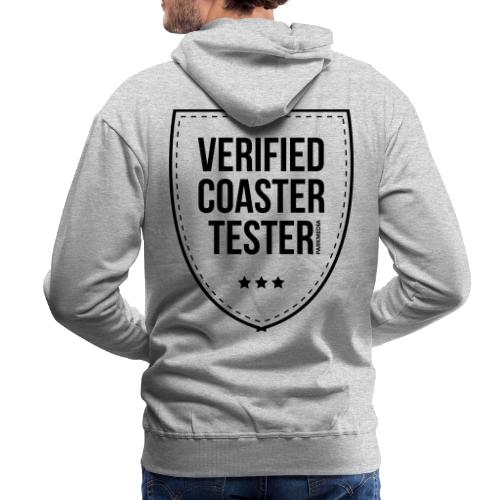Badge de testeur de montagnes russes vérifié - Sweat-shirt à capuche Premium pour hommes