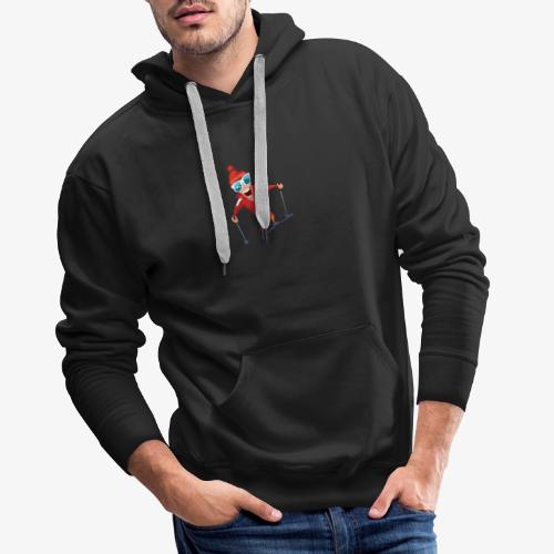 Skieur nordique Morbier - Sweat-shirt à capuche Premium pour hommes