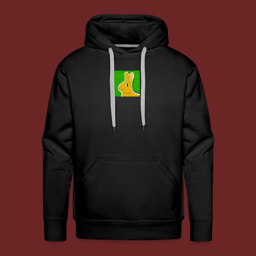 Konijn met groene achtergrond - Mannen Premium hoodie