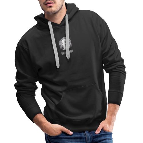 B brilliant grey - Mannen Premium hoodie