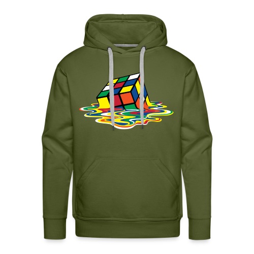 Rubik's Cube Melted Colourful Puddle - Premiumluvtröja herr