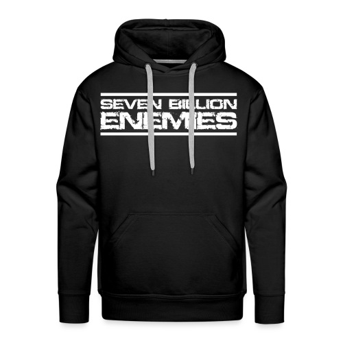 Seven Billion Enemies - BLANC - Sweat-shirt à capuche Premium pour hommes
