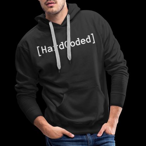 HardCoded Logo White - Men's Premium Hoodie