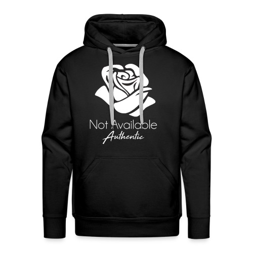 Not Available Rose Blanche Authentic - Sweat-shirt à capuche Premium pour hommes