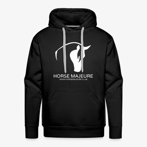 Horse Majeure Logo / Valkoinen - Miesten premium-huppari