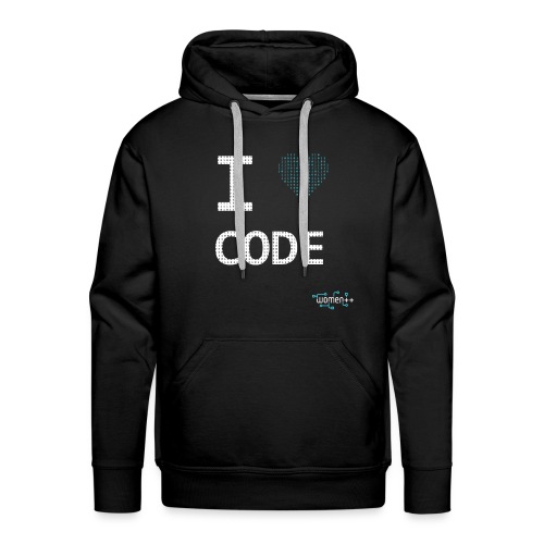 I <3 code - Sweat-shirt à capuche Premium pour hommes