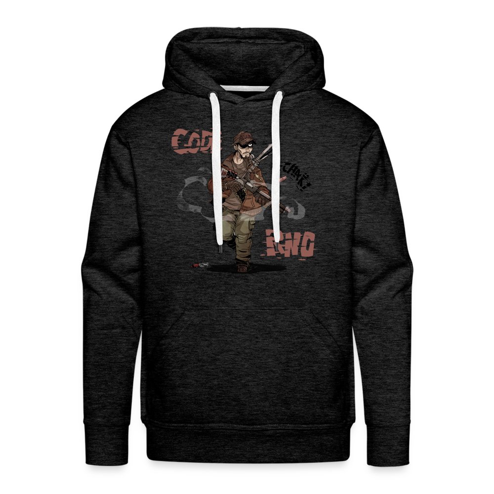 Code-Rno - Sweat-shirt à capuche Premium pour hommes charbon