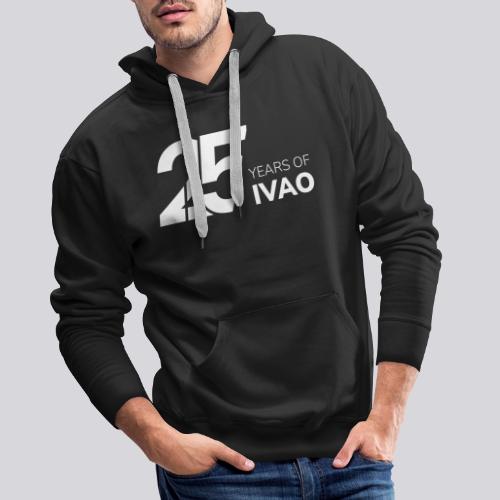 IVAO 25e anniversaire Blanc - Sweat-shirt à capuche Premium Homme