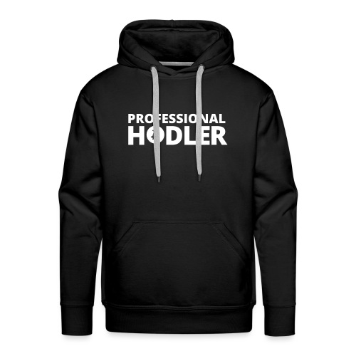 Professional BTC HODLER BIG Black 2 - Men's Premium Hoodie