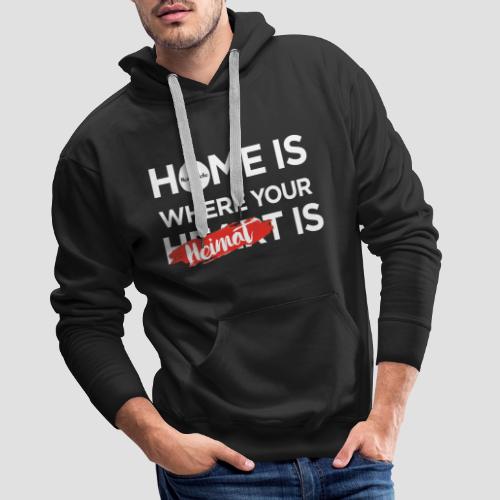 Home Heimat Heart Black - Männer Premium Hoodie