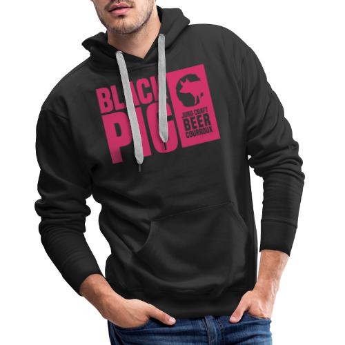 BlackPig Horizontal Rose - Sweat-shirt à capuche Premium pour hommes