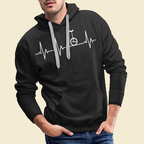 Einrad | Heart Monitor - Männer Premium Hoodie