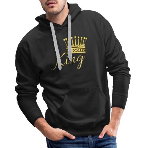 King Or by T-shirt chic et choc - Sweat-shirt à capuche Premium pour hommes
