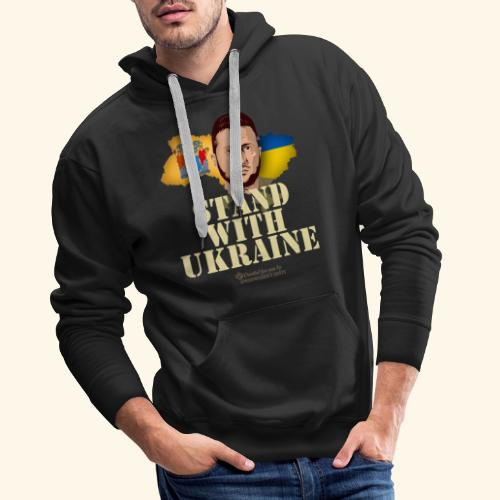 Ukraine New Jersey Fahnen Selenskyj - Männer Premium Hoodie