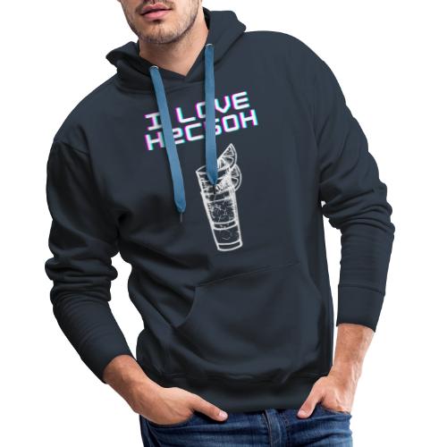 Kocham H2C5OH - Bluza męska Premium z kapturem