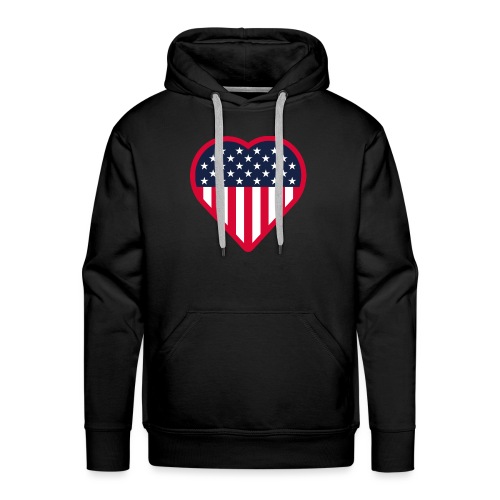 usa flag - America heart flag patriots - Men's Premium Hoodie
