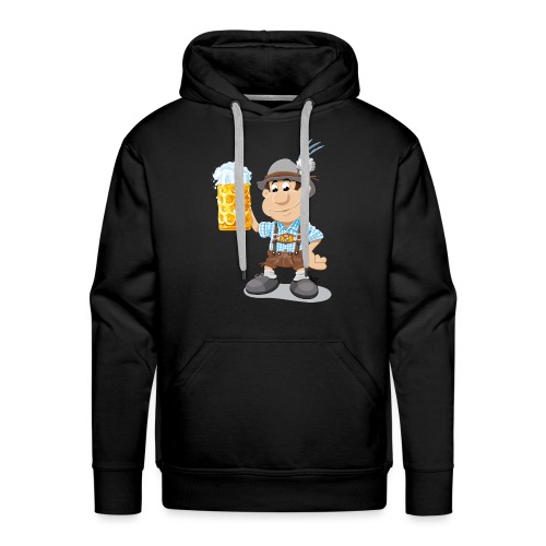 Bier Maßkrug Lederhosen Cartoon Man - Männer Premium Hoodie