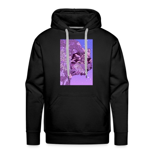 le loup violet - Sweat-shirt à capuche Premium pour hommes