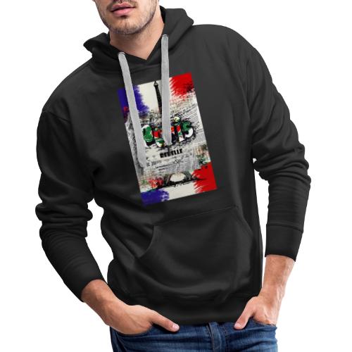 Paris Rebelle Art - Sweat-shirt à capuche Premium pour hommes