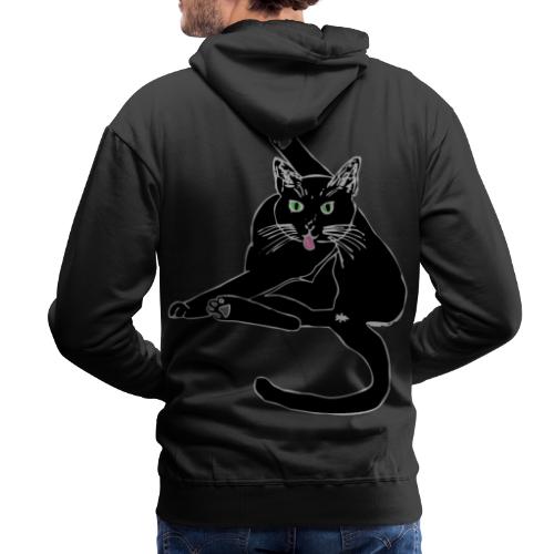 Zwarte krentenlikpoes - Mannen Premium hoodie