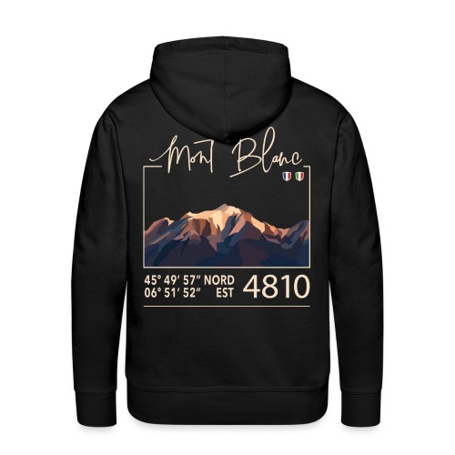 Mont Blanc 4810 TMB Berg Frankreich Italien Europa - Männer Premium Hoodie