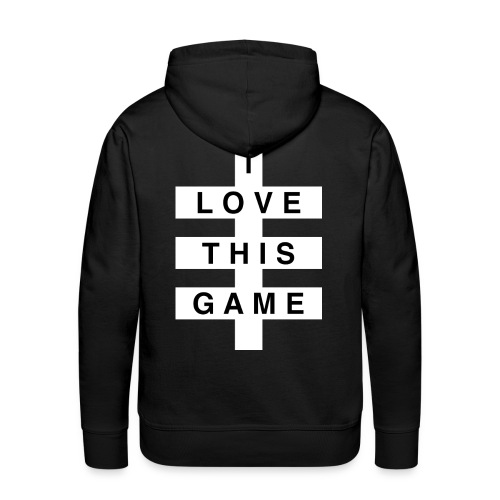 I Love this game // White logo - Mannen Premium hoodie