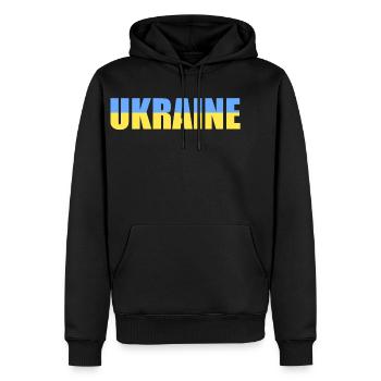 ukraine - Men’s Premium Organic Hoodie - black - Front - Nico (187cm)