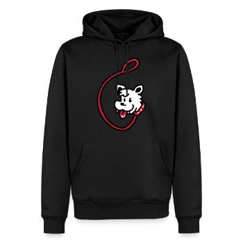 Dog Leash 3 - Men’s Premium Organic Hoodie - black - Front - Nico (187cm)