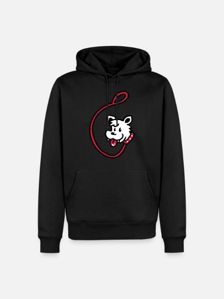 Hundeleine 3 - Männer Premium Bio Hoodie - Schwarz