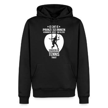Prinzessin Tennis - Männer Premium Bio Hoodie - Schwarz - Vorne - Nico (187cm)