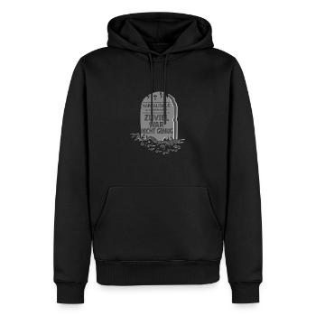 Kapitalismus Grabstein - Männer Premium Bio Hoodie - Schwarz - Vorne - Nico (187cm)