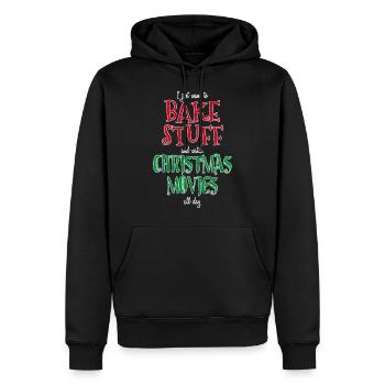 Bake Stuff Watch Filme Weihnachtskuchen Back Geschenk - Männer Premium Bio Hoodie - Schwarz - Vorne - Nico (187cm)