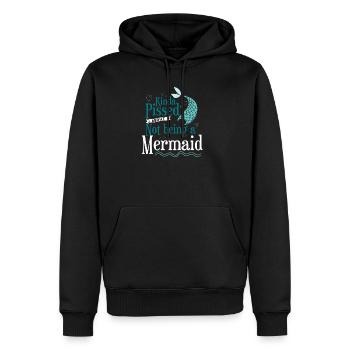 Les sirènes sont un vrai cadeau de sirènes - Sweat à capuche Premium bio Homme - noir - Devant - Nico (187cm)