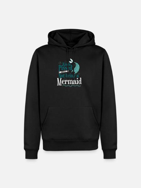 Meerjungfrauen sind echt Geschenk Fabelwesen Nixe - Herre Premium økologisk hoodie - sort