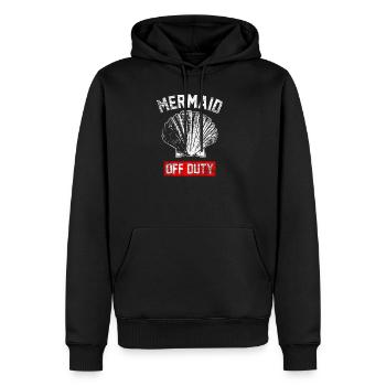 Mermaid service man water ocean gift - Men’s Premium Organic Hoodie - black - Front - Nico (187cm)