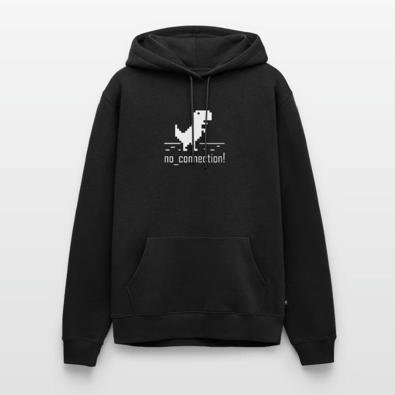 No connection computer error nerd dinosaurs Men’s Premium Organic Hoodie