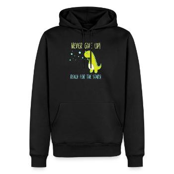 aufgeben Geschenk tot Stern Sternen Dino - Männer Premium Bio Hoodie - Schwarz - Vorne - Nico (187cm)