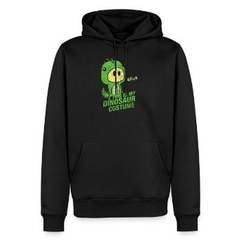 Ceci est mon cadeau costume de dinosaure Carnaval - Sweat à capuche Premium bio Homme - noir - Devant - Nico (187cm)
