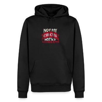 Pas mes singes de cirque pas mon cadeau de Cologne - Sweat à capuche Premium bio Homme - noir - Devant - Nico (187cm)