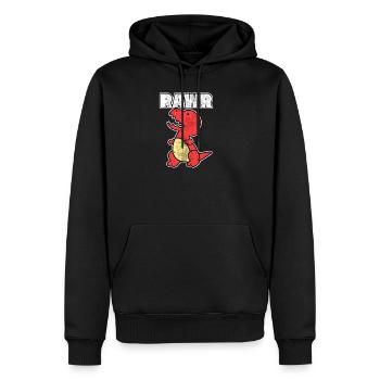 Dinosaurier Dino Rawr Geschenk vintage Tier - Männer Premium Bio Hoodie - Schwarz - Vorne - Nico (187cm)