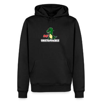 T Rex Dino ist unaufhaltbar Geschenk Dinosaurier - Männer Premium Bio Hoodie - Schwarz - Vorne - Nico (187cm)