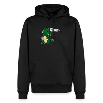 Papier toilette dinosaure sale merde dinos - Sweat à capuche Premium bio Homme - noir - Devant - Nico (187cm)