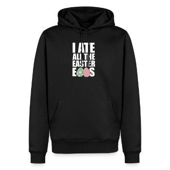 Oster Eier aufgegessen Geschenk Feier Hunger Essen - Männer Premium Bio Hoodie - Schwarz - Vorne - Nico (187cm)
