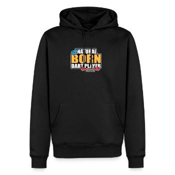 natürlich geborener Dart Spieler Pfeil Geschenk - Männer Premium Bio Hoodie - Schwarz - Vorne - Nico (187cm)