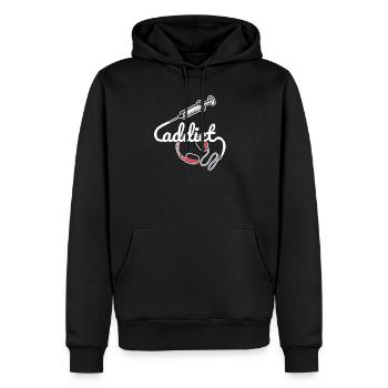 Music craves headphone gift idea - Men’s Premium Organic Hoodie - black - Front - Nico (187cm)